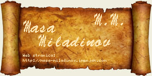 Maša Miladinov vizit kartica